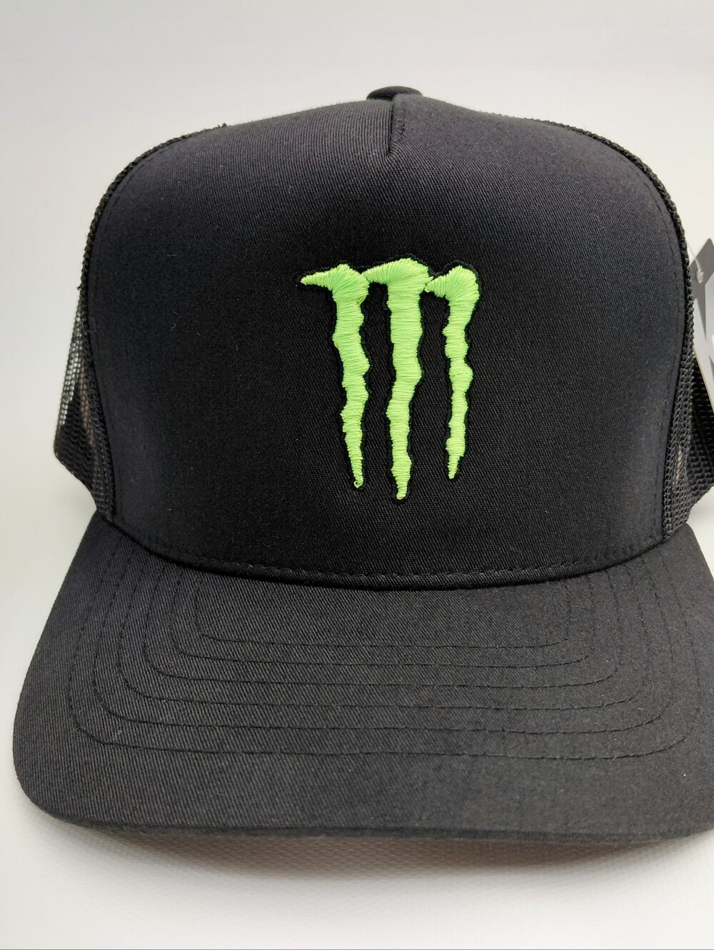 Monster Energy Embroidered Curved Bill High-profile Mesh Snapback Trucker Hat